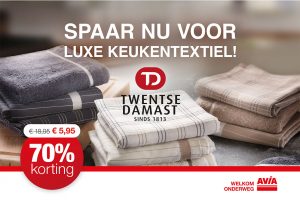 Damast keuken textiel