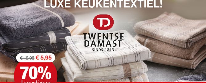 Damast keuken textiel